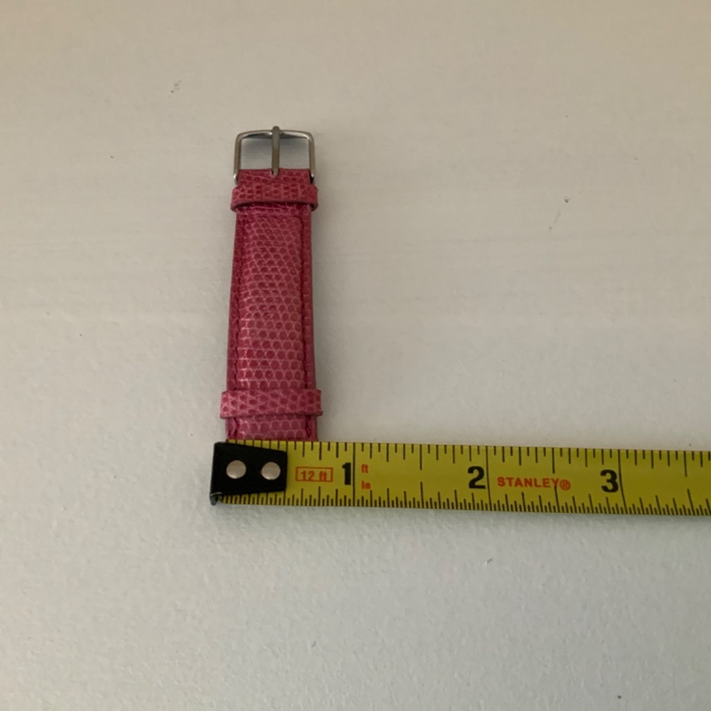 MICHELE pink lizard watch band and velvet case. - Picture 7 of 7